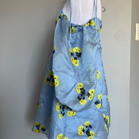 TANYA TAYLOR Marisa Cold-Shoulder Puff Balloon-Sleeve Floral Mini Cocktail Dress - Picture 5 of 8